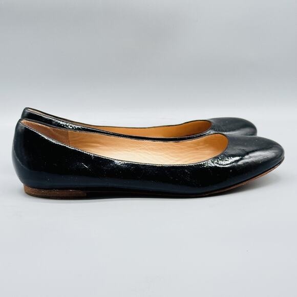 Marc by Marc Jacobs Shoes Womens 8.5 Black Patent Leather Ballet Flats Slip On - Picture 1 of 12